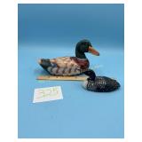 A Loon and a Mallard Duck Decoy