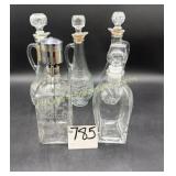 3 Mogen David Decanters and Made in Italy