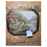1930's Vintage Framed Cottage Scene