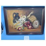 Vintage Framed Painting, Dated 1959 by Ann Frazer