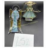 Vintage stained-glass angel suncatchers