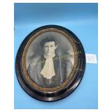 Antique Bubble Glass Picture