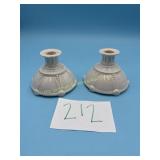 Anchor Hocking Vitrock glass Candle Holders