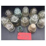 11 Clear Insulators, 1 Cream Insulator