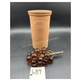 Terracotta Wine Cooler and Glass Grapes