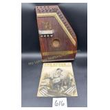 Antique Zither with 1941 The Etude magazine