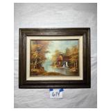 Vintage Oil on Canvas painting signed Robert Moore