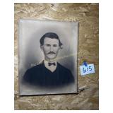 Vintage portrait of man on canvas