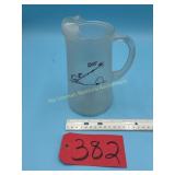BC Frosted glass pitcher 'Zot'