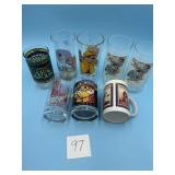Lot of 8 Assorted glasses