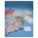 Vintage Doilies and miscellaneous crocheted linens