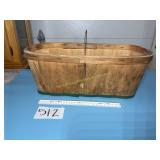 Vintage wooden slat basket