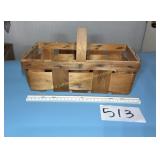 Vintage hand-woven gathering basket