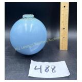 Antique blue milk glass lightening rod ball