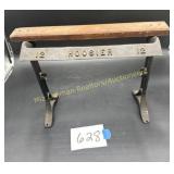 Antique Hoosier paper dispenser and cutter