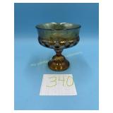 Indiana Glass Compote 'King Crowns Pattern'