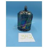 Blue Carnival, Indiana, Grape pattern Candy dish