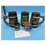 Vintage Siesta Ware Cedar Point Souvenir mugs,