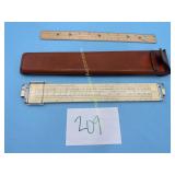 Vintage Slide Ruler in Leather Case