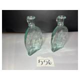 Vintage green half bottles