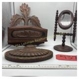 Vintage Wall Mounted wooden letter organizer,