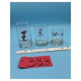 3 BC comic misc. drinking glasses