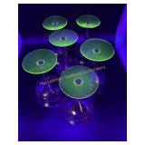 Vintage Pink Depression Wine goblets with u