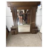 Antique Walnut Dresser Mirror