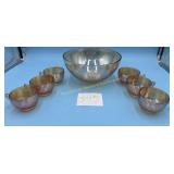 Amber Carnival Jeanette Glass Egg Nog bowl with