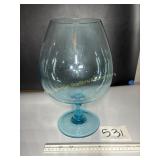 Large Blue Snifter shaped vase 13' T