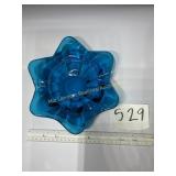 Vintage Viking blue decorative bowl 9' W