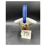 Made in Italy Pottery Basket--Hand Painted F