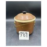 Copper and Brass Ice Bucket with a Plastic Insert