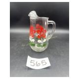 Anchor Hocking 'Foxy flower' pattern small pitcher