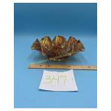 Imperial Marigold Carnival Fluted glass bowl