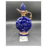 Jim Beam Decanter--Cobalt Blue Grape with 22k
