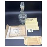 Jack Daniels Whiskey Decanter--'Belle Of