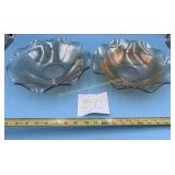 2-Jeanette Glass bowls, Floragold Pattern