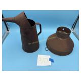 Vintage Oil Dispenser and Vintage Milk Strainer