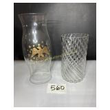 2 Glass vases