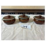 3 Vintage Stoneware Pottery 'Country Fare',