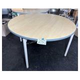 48' formica  top table 27.5 ' tall 4 legs