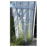 Blue painted trellis, 61' tall