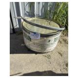 Small drum, 12' T, plywood box with slate pieces