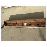 49' heart cutouts wooden shelf