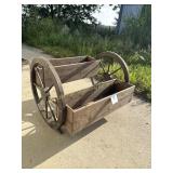 Wooden Flower Cart Wagon Wheel 24'Tall, 31' W