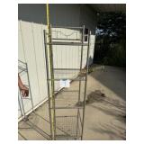 Brushed Silver toned wire shelf 62' Tall, 14'