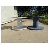 2 Wooden Spools painted 12' Tall, 18' Wide