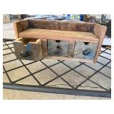 3 Drawer Primitive small wood cabinet 14'Wide,