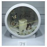 Battery Operated lit candle 'The memories that a